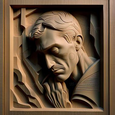 3D мадэль Уолтер Стэнли Кин, американский художник (STL)